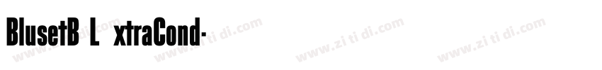 BlusetBEL ExtraCond字体转换